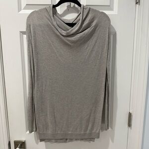 Trouve Gray Cowl Neck Sweater with Relaxed Fit